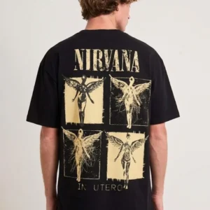 Vintage Nirvana Men Oversized Printed T-Shirt
