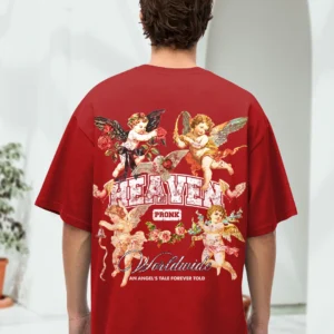 HEAVEN Men Printed Oversized T-Shirt